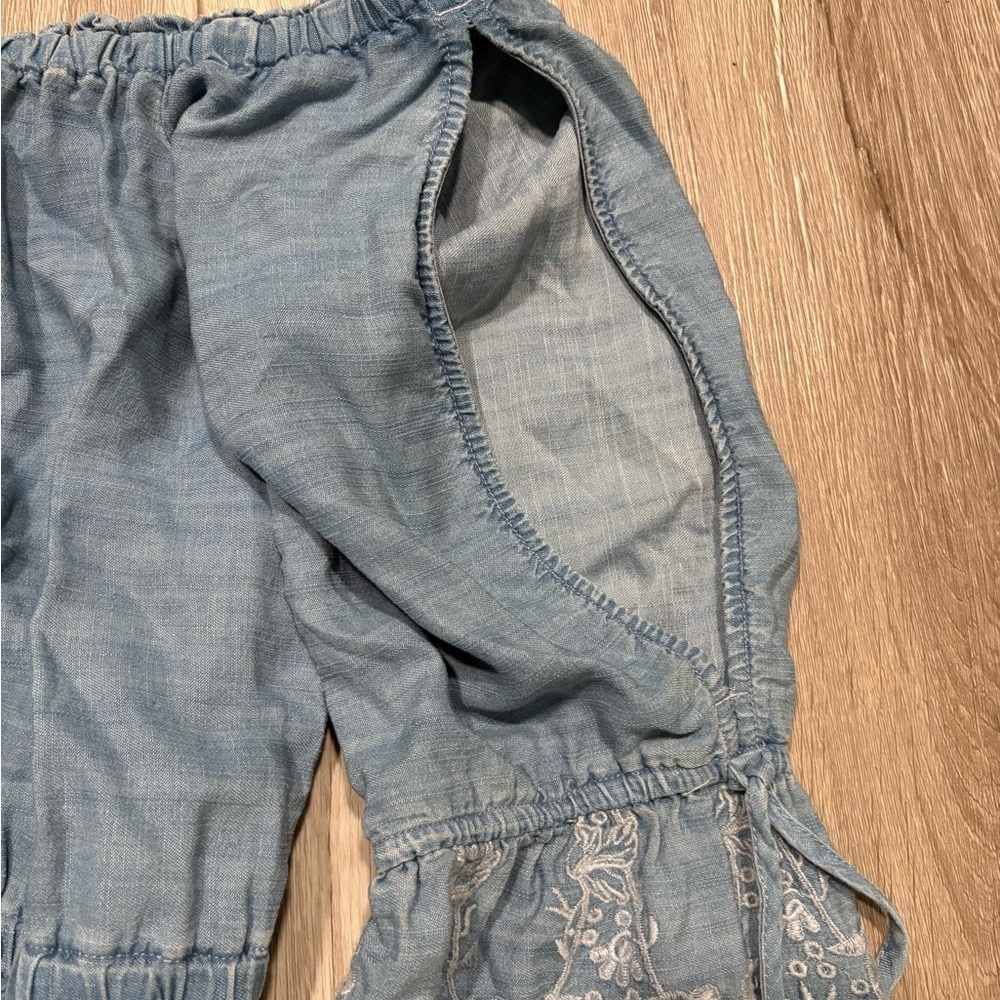American Eagle Outfitters Light Blue Ruffled Romper - Picture 5 of 6